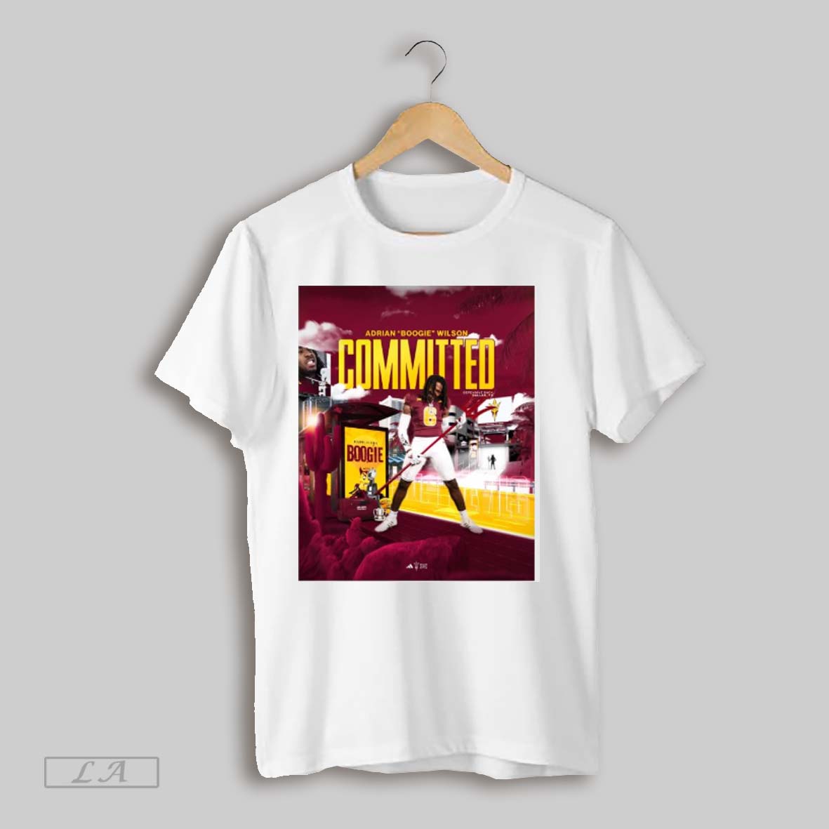 Official Welcome To Tempe Boogie Arizona State Sun Devils Adrian Boogie Wilson Committed Defensive Back Dallas Tx Poster T Shirt