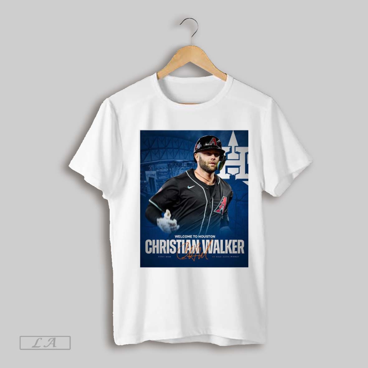 Official Welcome To H Town Houston Astros Christian Walker First Base 3x Gold Glove Winner Signature Poster T Shirt