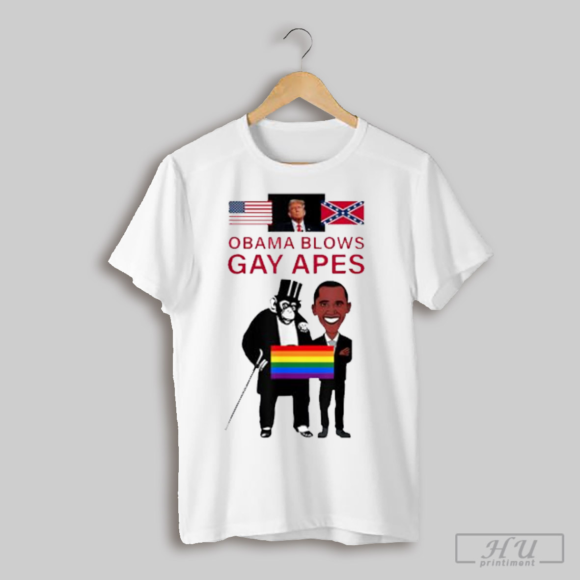 Trump Obama Blows Gay Apes T Shirt