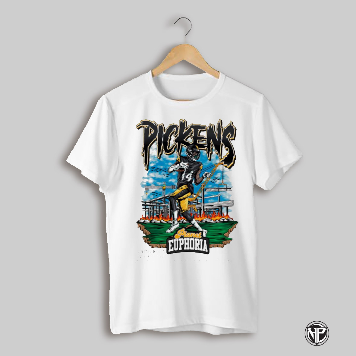 George Pickens Pittsburgh Steelers Nfl Football Planet Euphoria Painting T Shirt
