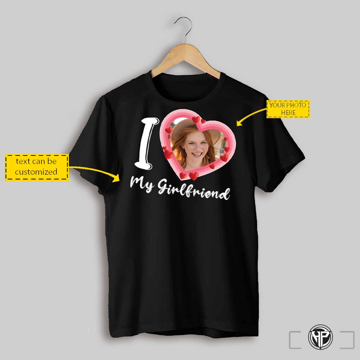 I Love My Girlfriend Custom Photo Custom T Shirt