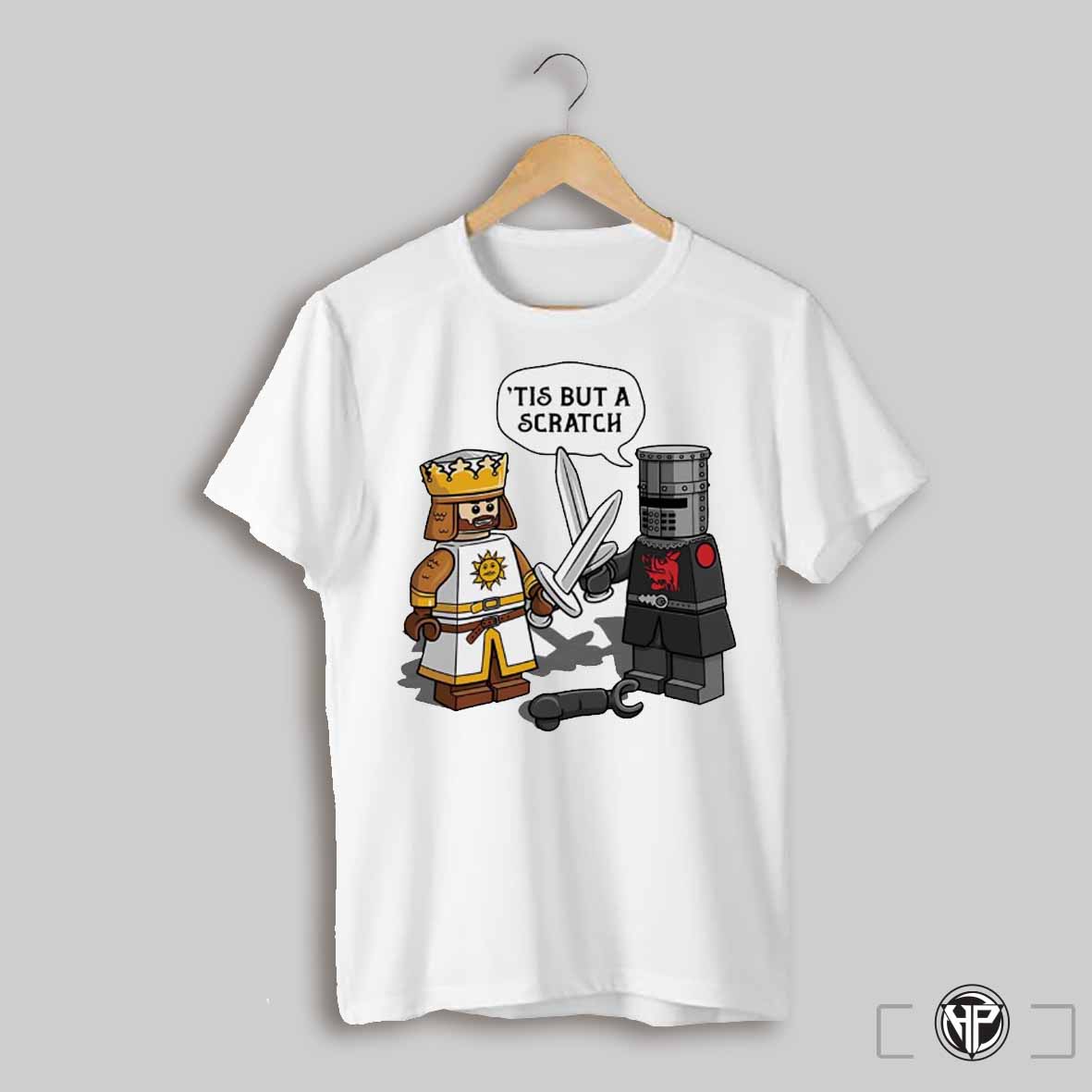 King Arthur And The Black Knight Monty Python And The Holy Grail X Lego Minifigs King Vs Knight Shirt