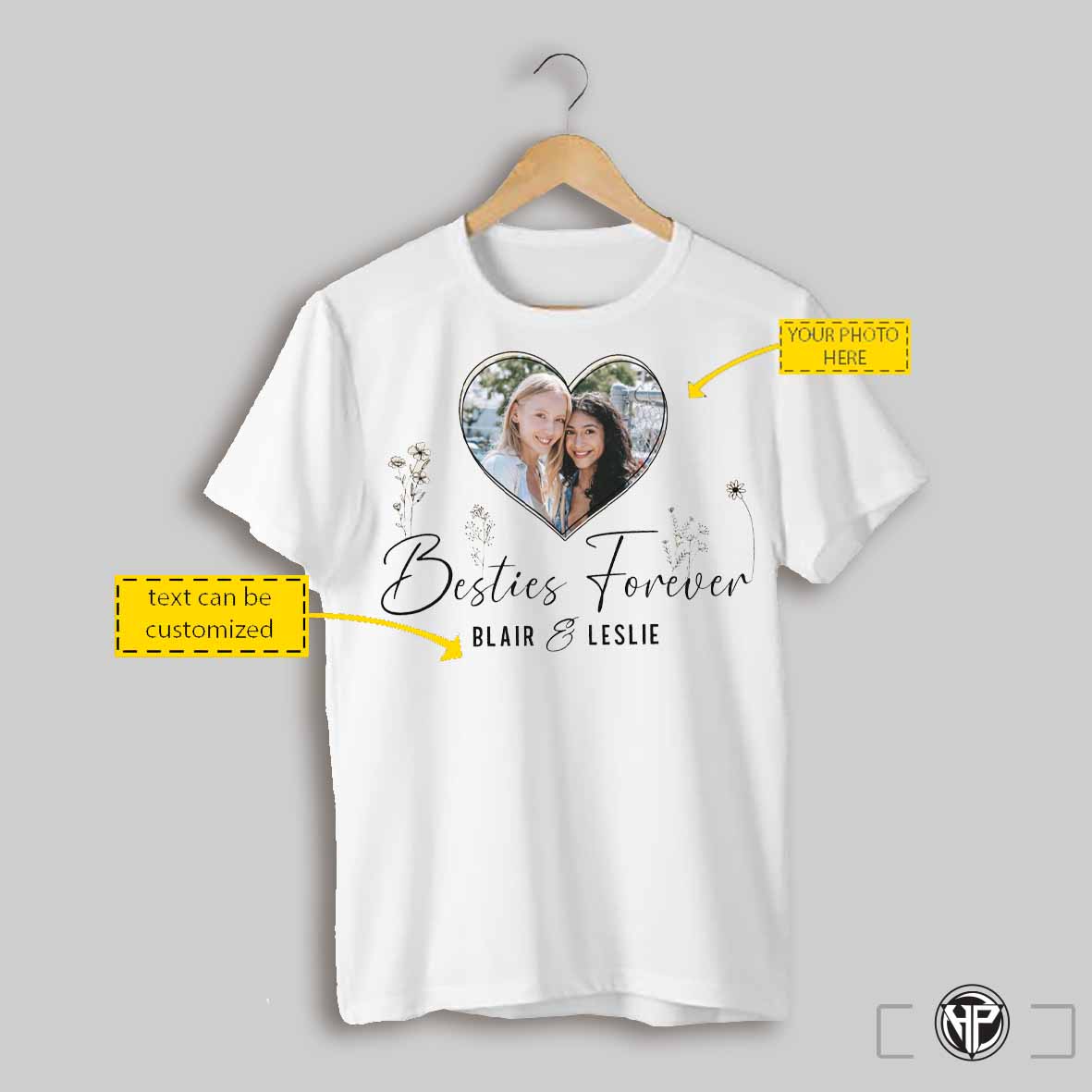 Matching Bestie Shirt With Custom T Shirt