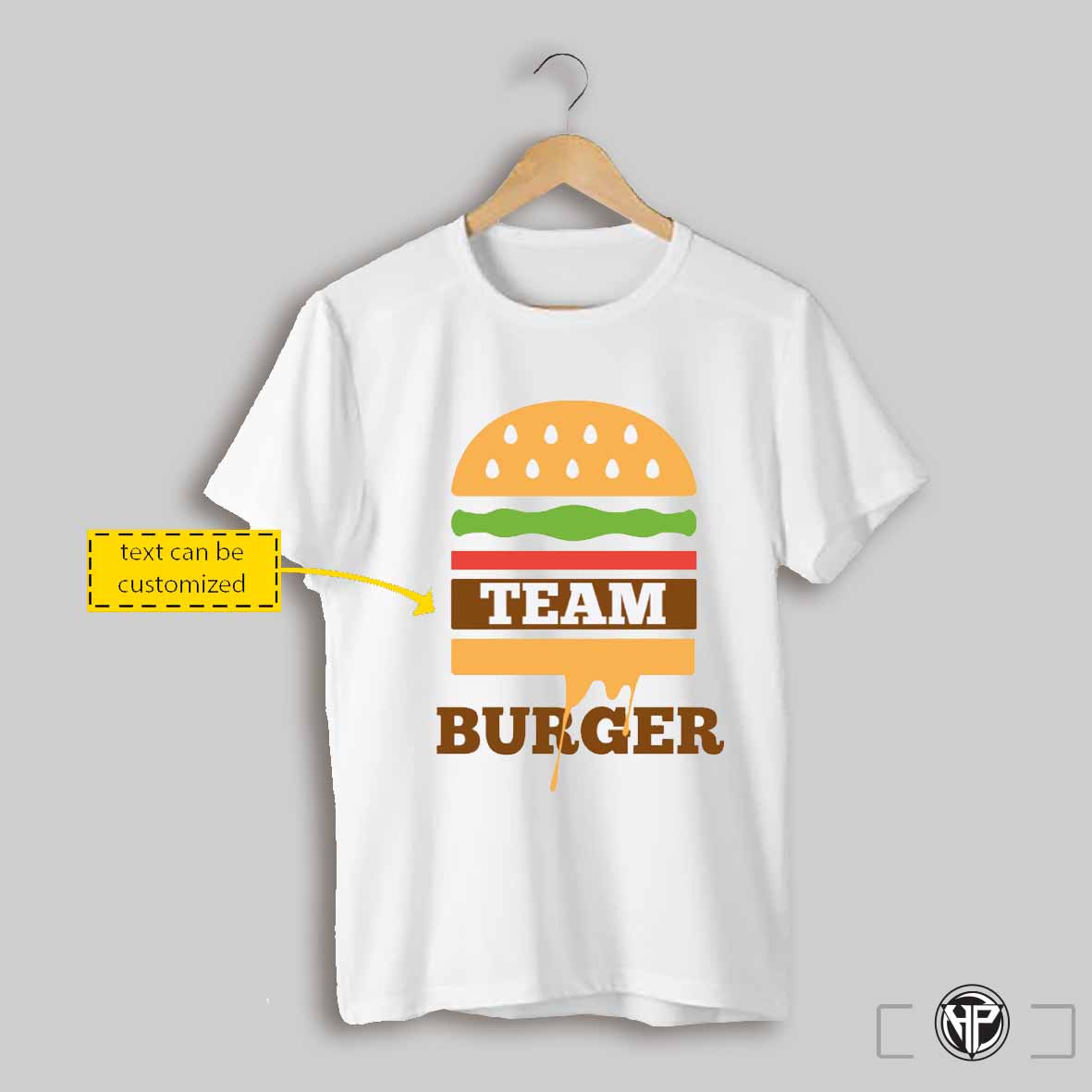 Personalized Womens T Shirt Team Burger Custom T Shirt