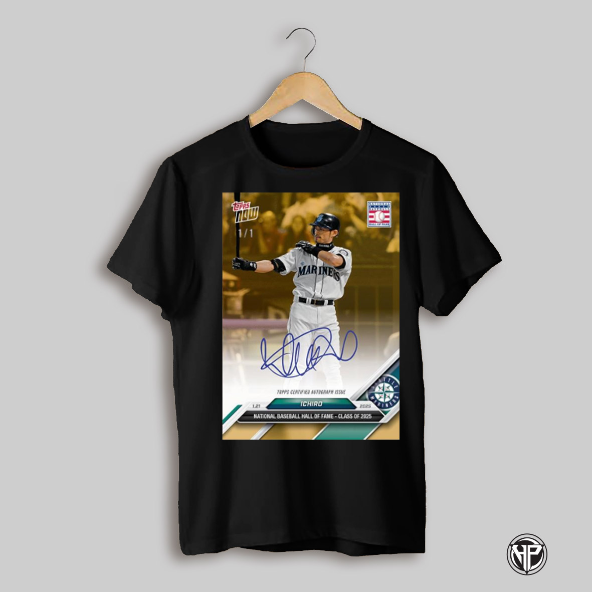 Poster Ichiro Suzuki Topps Certified Autograph Issue National Baseball Hall Of Fame Class Of 2025 Signature T Shirt