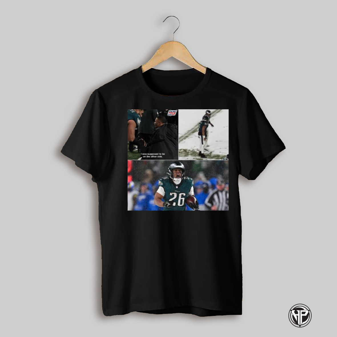 Poster Philadelphia Eagles Saquon Barkley I Was Supposed To Be On The Other Side 78 Yard Touchdown Run T Shirt