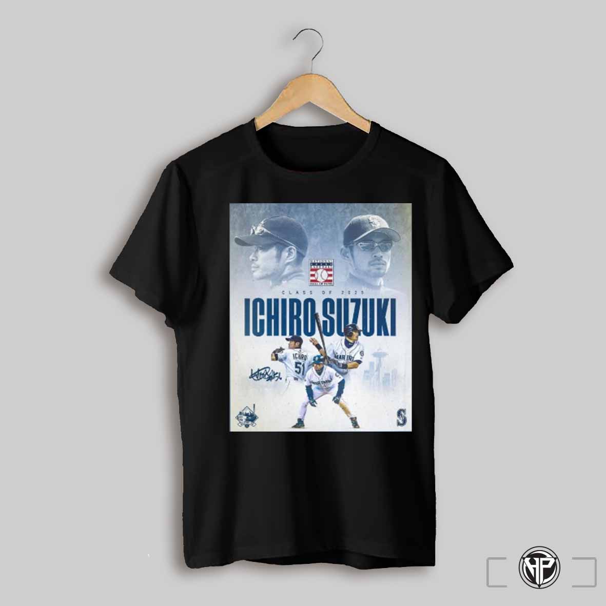 Poster Seattle Mariners Ichiro Suzuki National Baseball Hall Of Fame Class Of 2025 Signature T Shirt