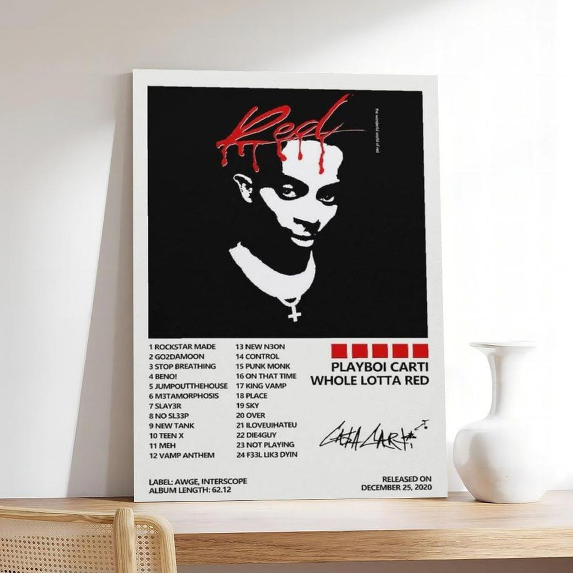 RikCat Playboi Carti Poster Whole Lotta Red Music Album Poster