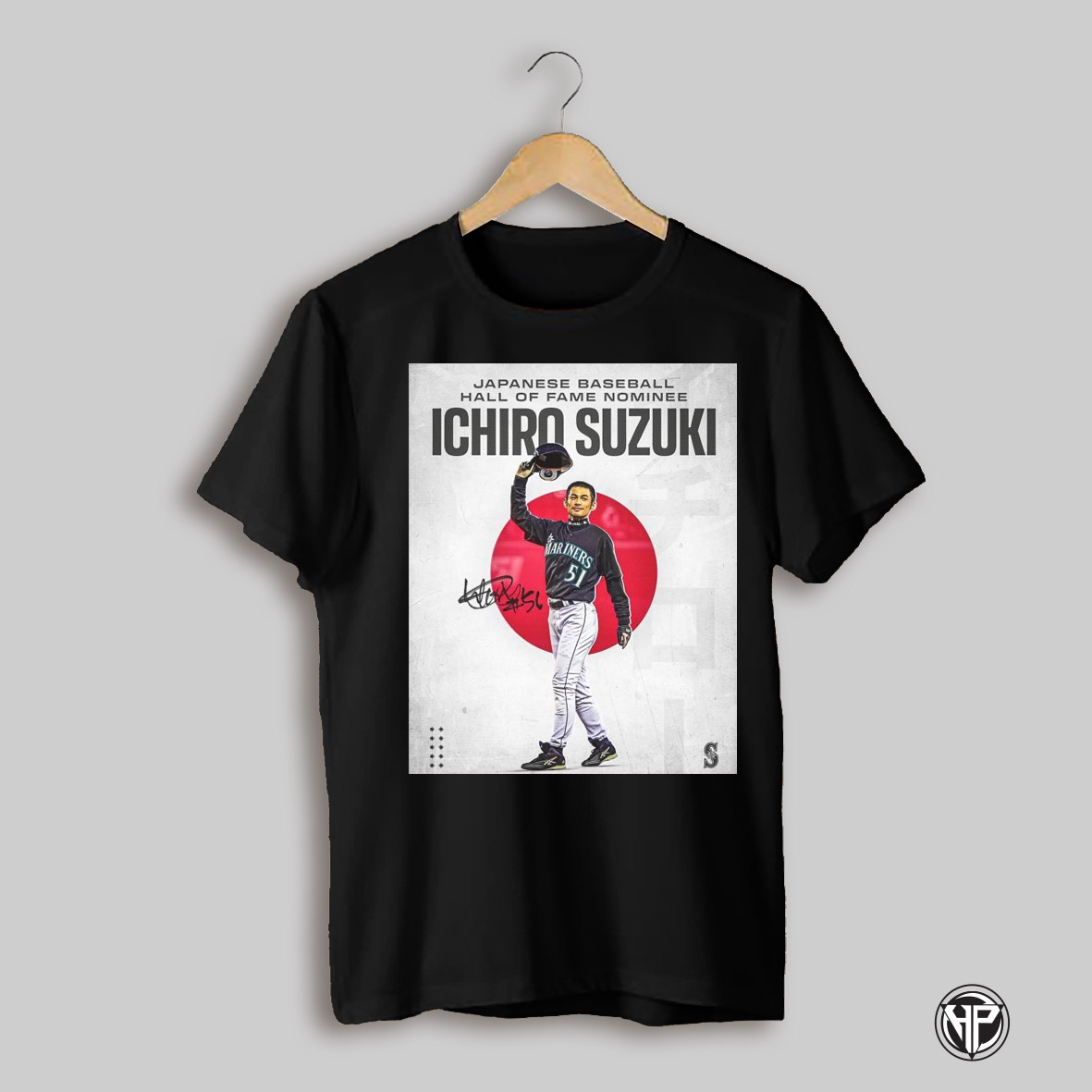 Seattle Mariners Ichiro Suzuki Japanese Baseball Hall Of Fame Nominee Signature Poster T Shirt