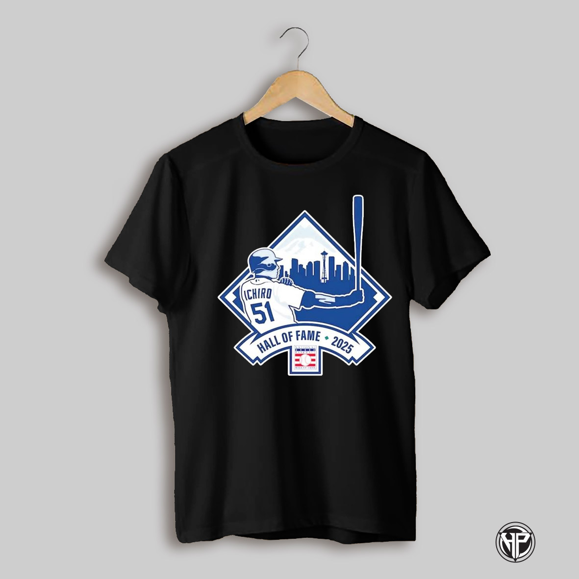Seattle Mariners Ichiro Suzuki National Baseball Hall Of Fame Class Of 2025 Logo T Shirt