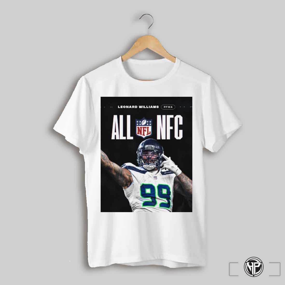 Seattle Seahawks Leonard Williams 2024 Pfwa All Nfl Nfc All Leo All Day Poster T Shirt