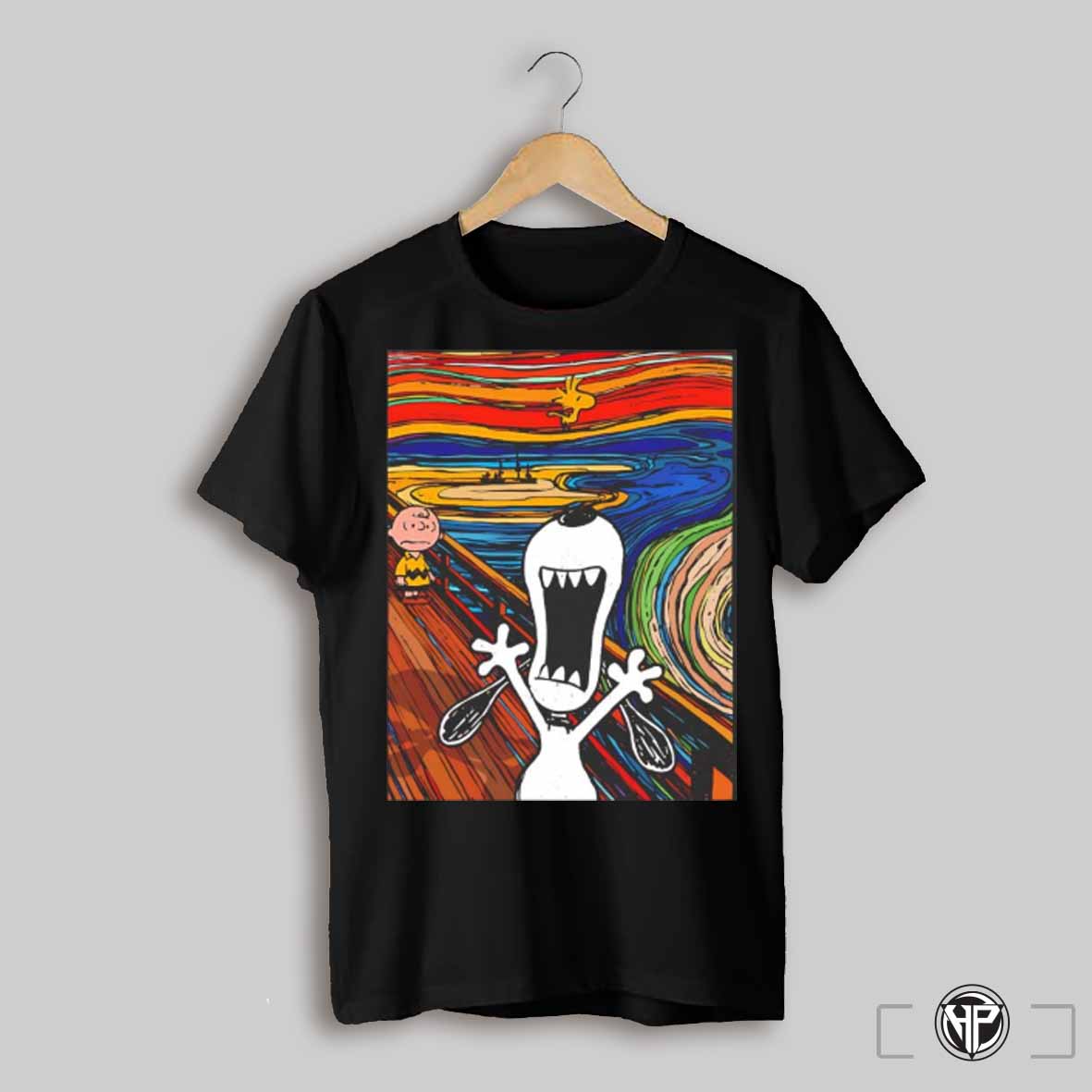 The Howl Snoopy Woodstock And Charlie Brown X Edvard Munchs The Scream Shirt