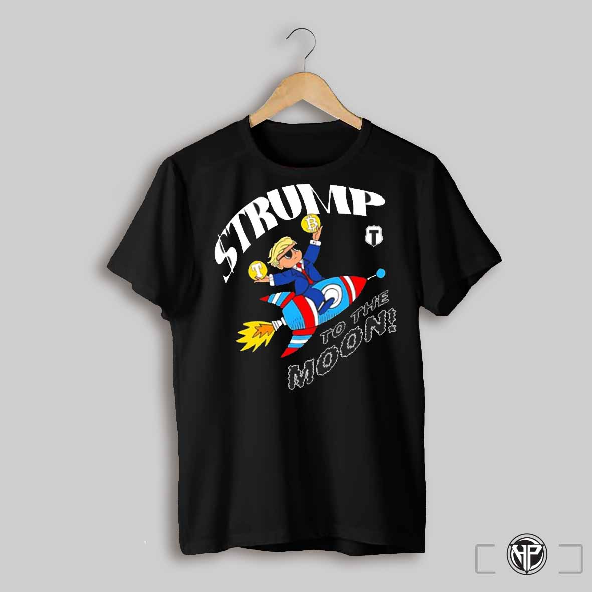 Trump To The Moon Cartoon Shirt