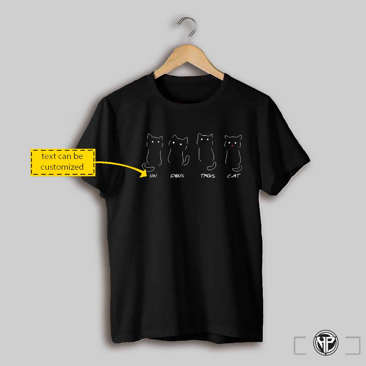 Un Deux Trois Cat Custom T Shirt