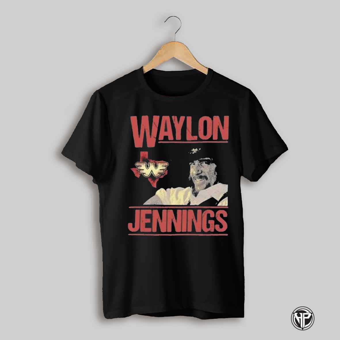 Waylon Jennings Flying W Over Texas Shirt