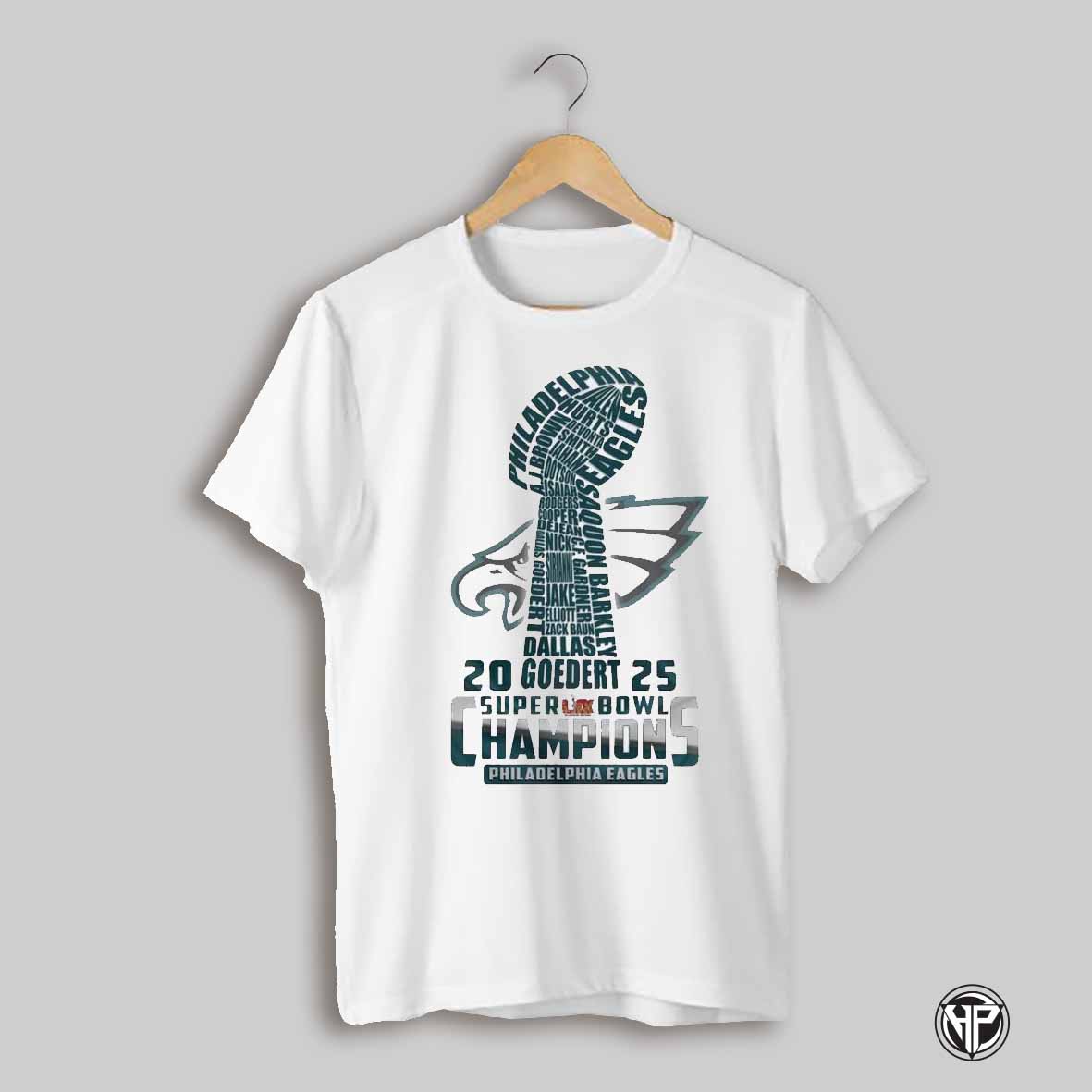 2025 Lix Super Bowl Champions Nfl Philadelphia Eagles T Shirts