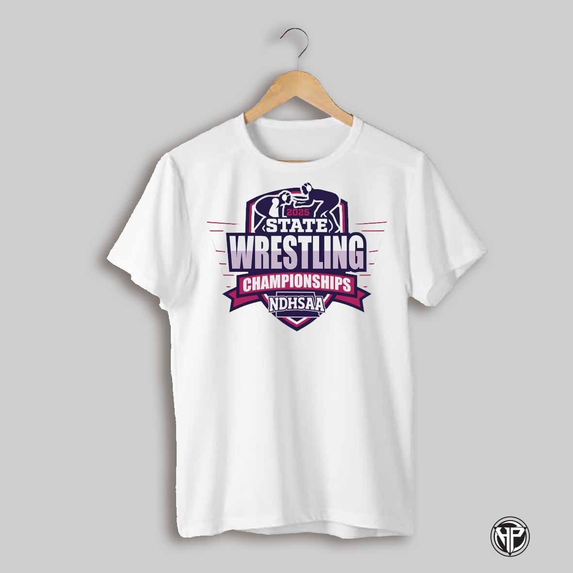 2025 Ndhsaa Girls Wrestling State Championship Logo Shirt