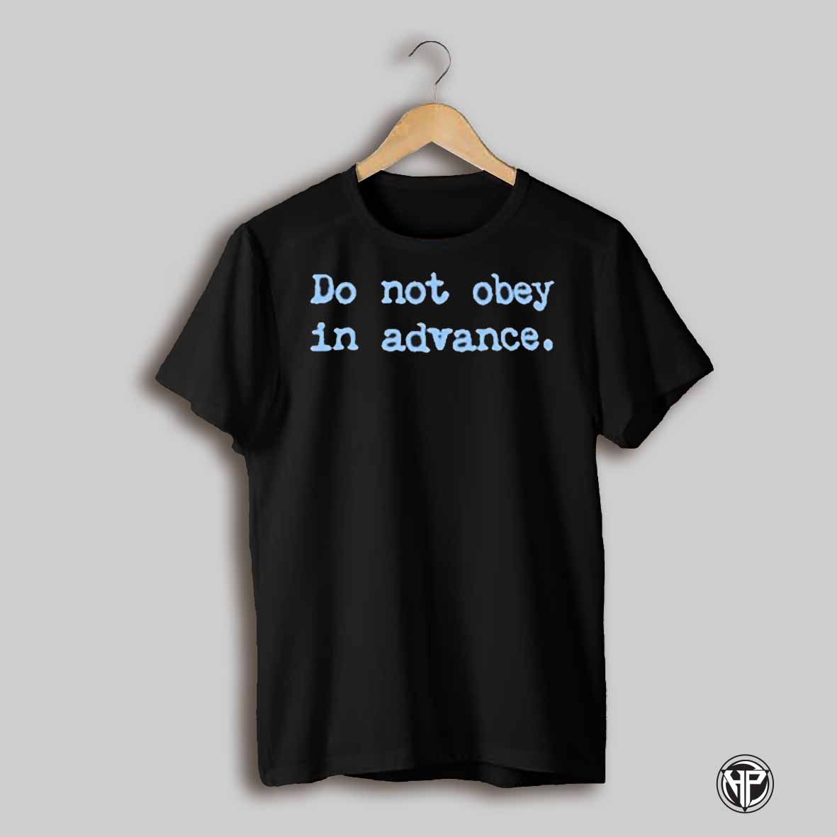 Asha Rangappa Wearing Do Not Obey In Advance T Shirt