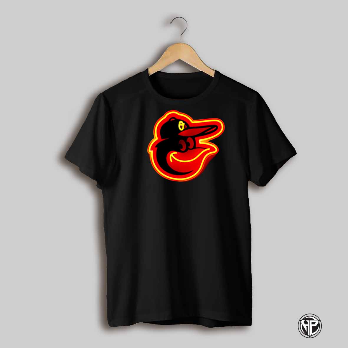 Baltimore Orioles Led Neon Light Up Team Logo Shirt