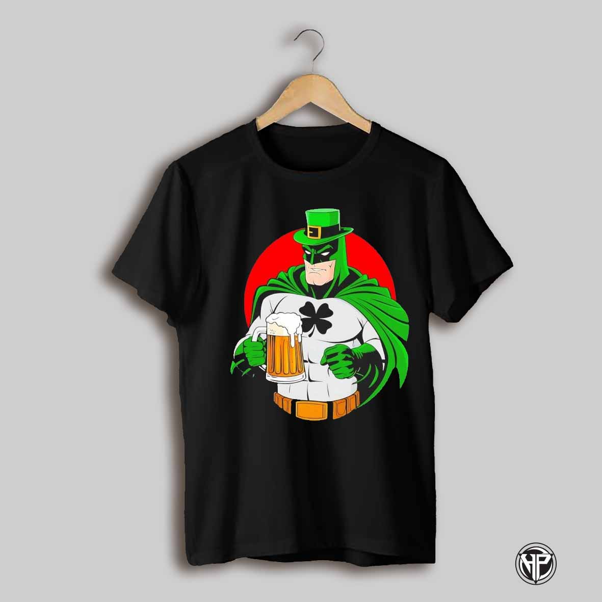 Batman Shamrockman Irish Hero St Patricks Day 2025 Drunken Festive Superhero Shirt