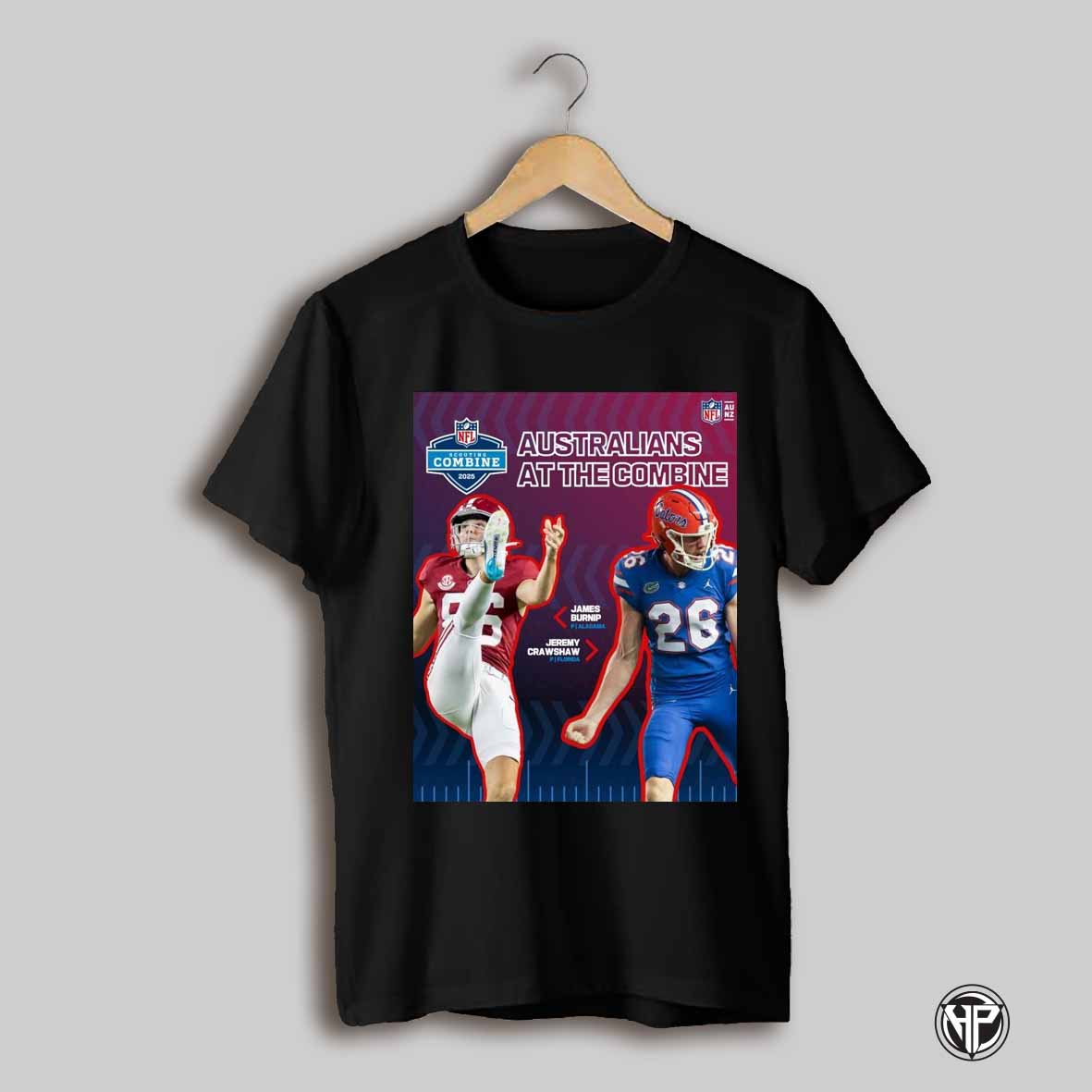 Best Official James Burnip Alabama Vs Jeremy Crawshaw Florida Australians At The Combine Nfl Scouting Combine 2025 Poster T Shirt