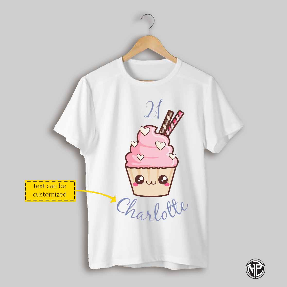 Birthday Custom Name Cupcake T Shirt