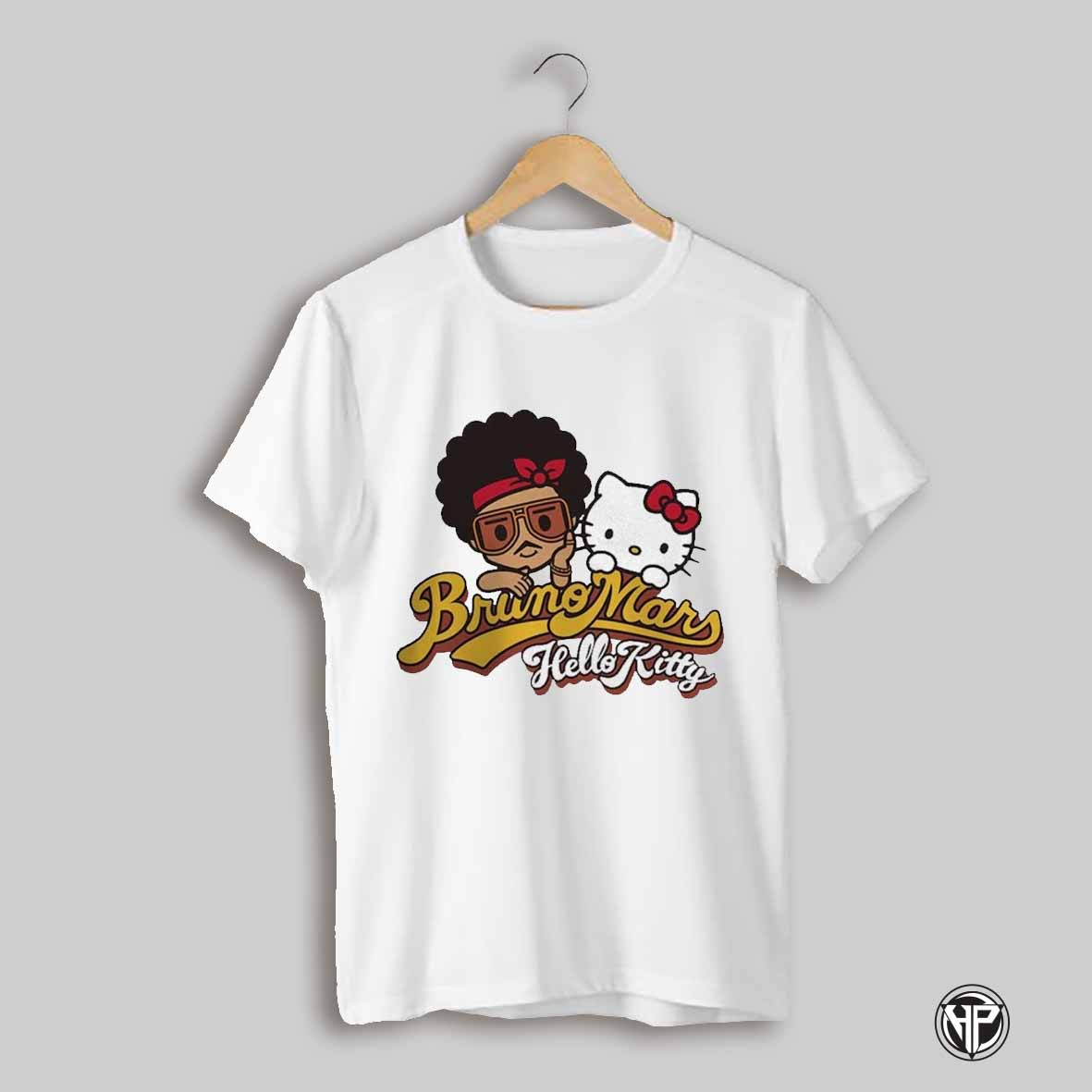 Bruno Mars X Hello Kitty White Tee Unisex T Shirt