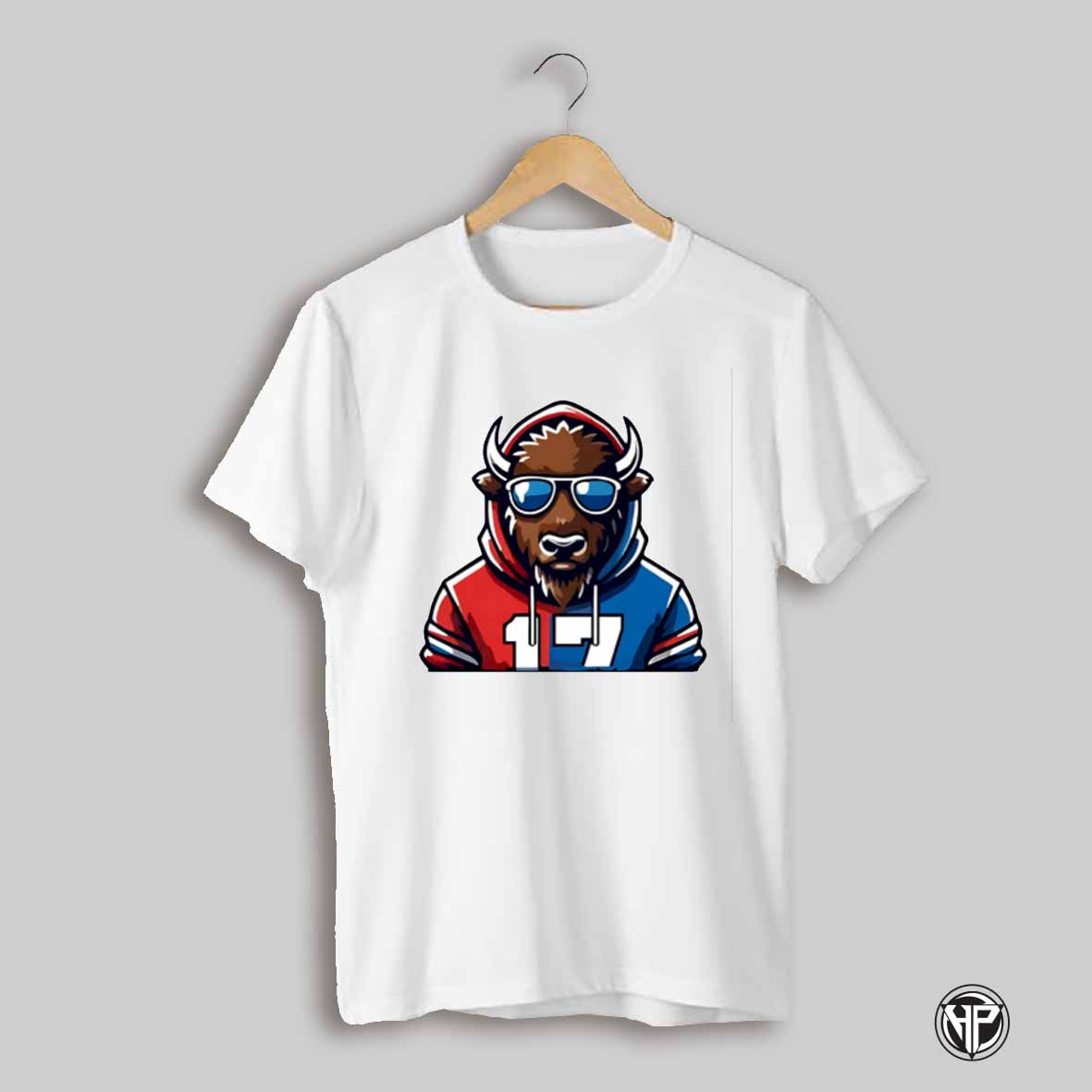 Buffalo In Hoodie Beer Can Holder Josh Allen Buffalo Football Mascot Shirt