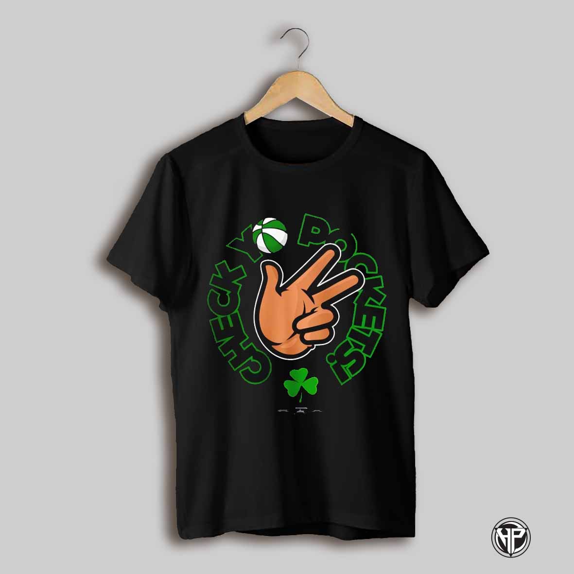 Check Yo Pockets Boston Celtics Hand Shirt