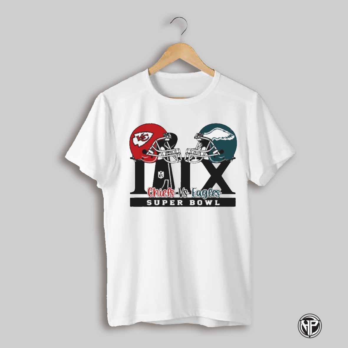 Chiefs Vs Eagles 2025 Super Bowl Lix New Orleans 2025 Helmets Shirt