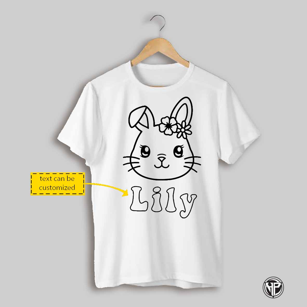 Custom Bunny Coloring T Shirt