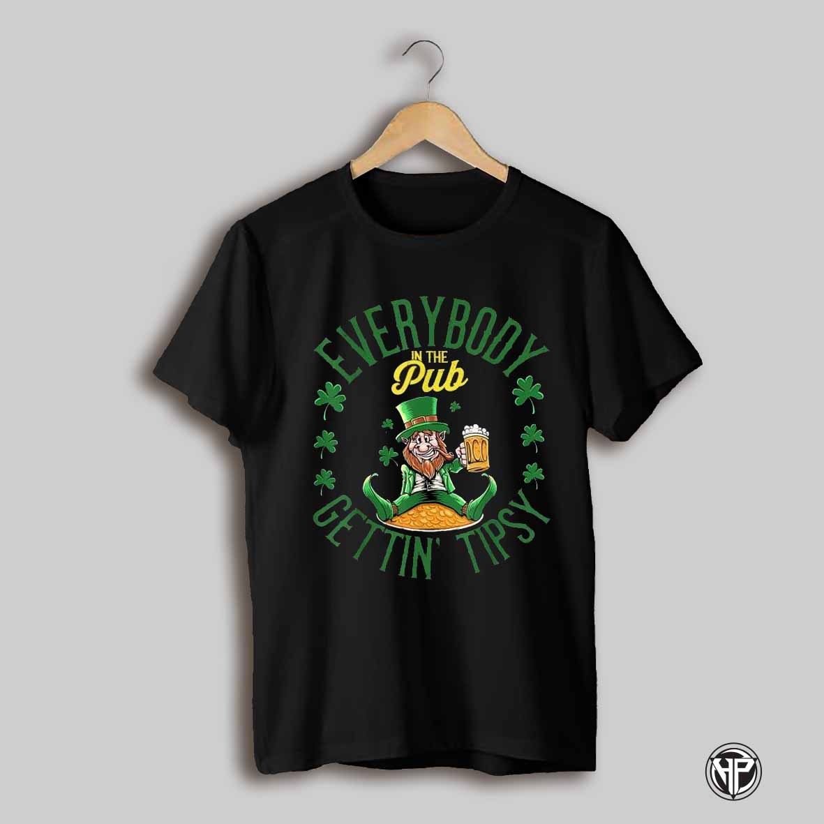 Everybody In The Pub Getting Tipsy St Patricks Day T Shirts