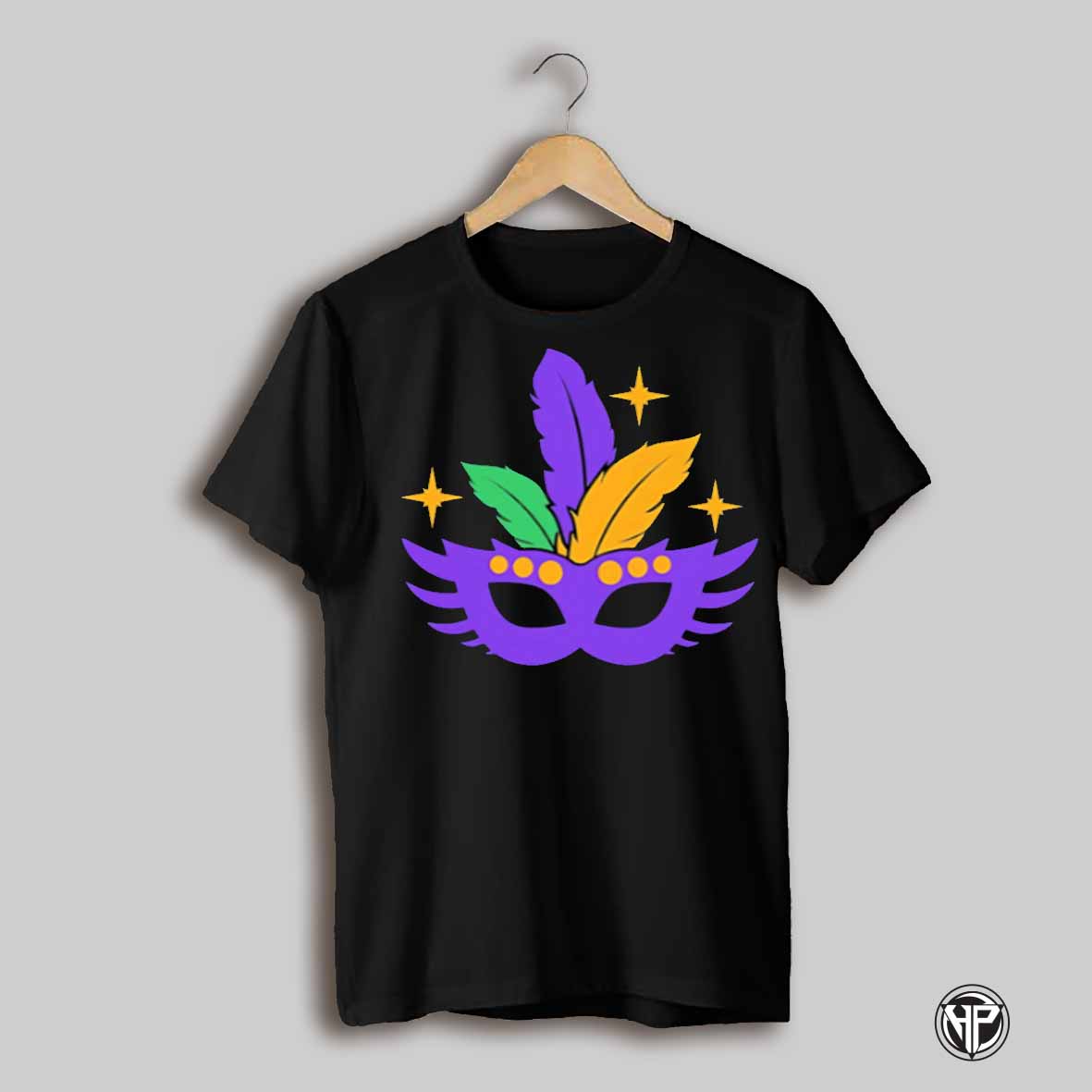 Feathered Mask Sparkle Shirt