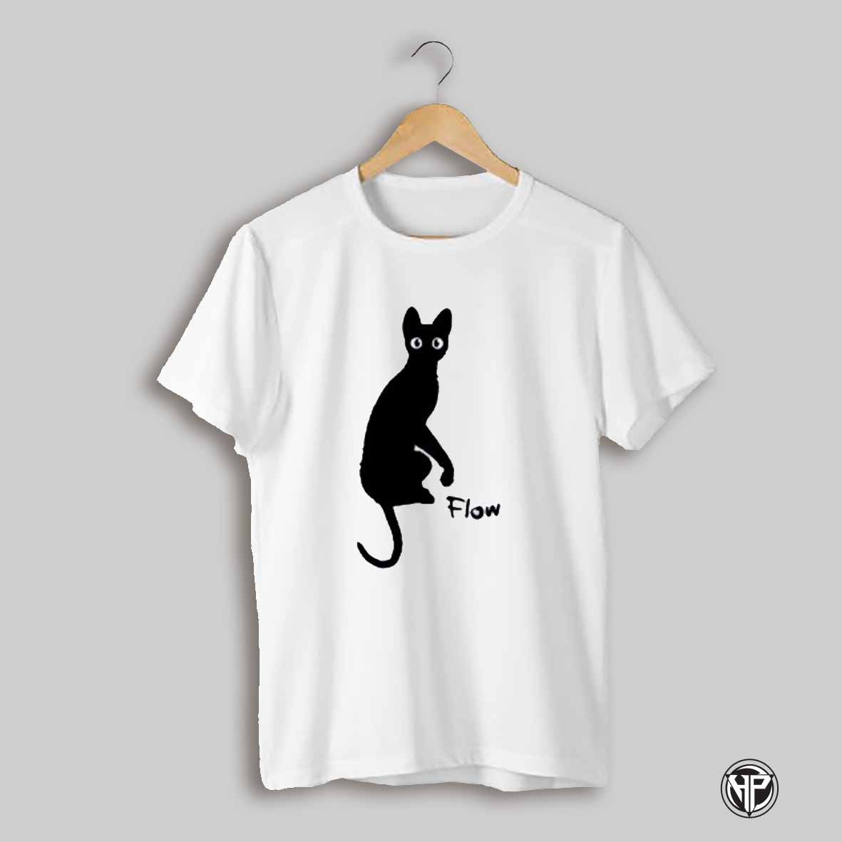 Flow Movie India Ink Cat Shirt