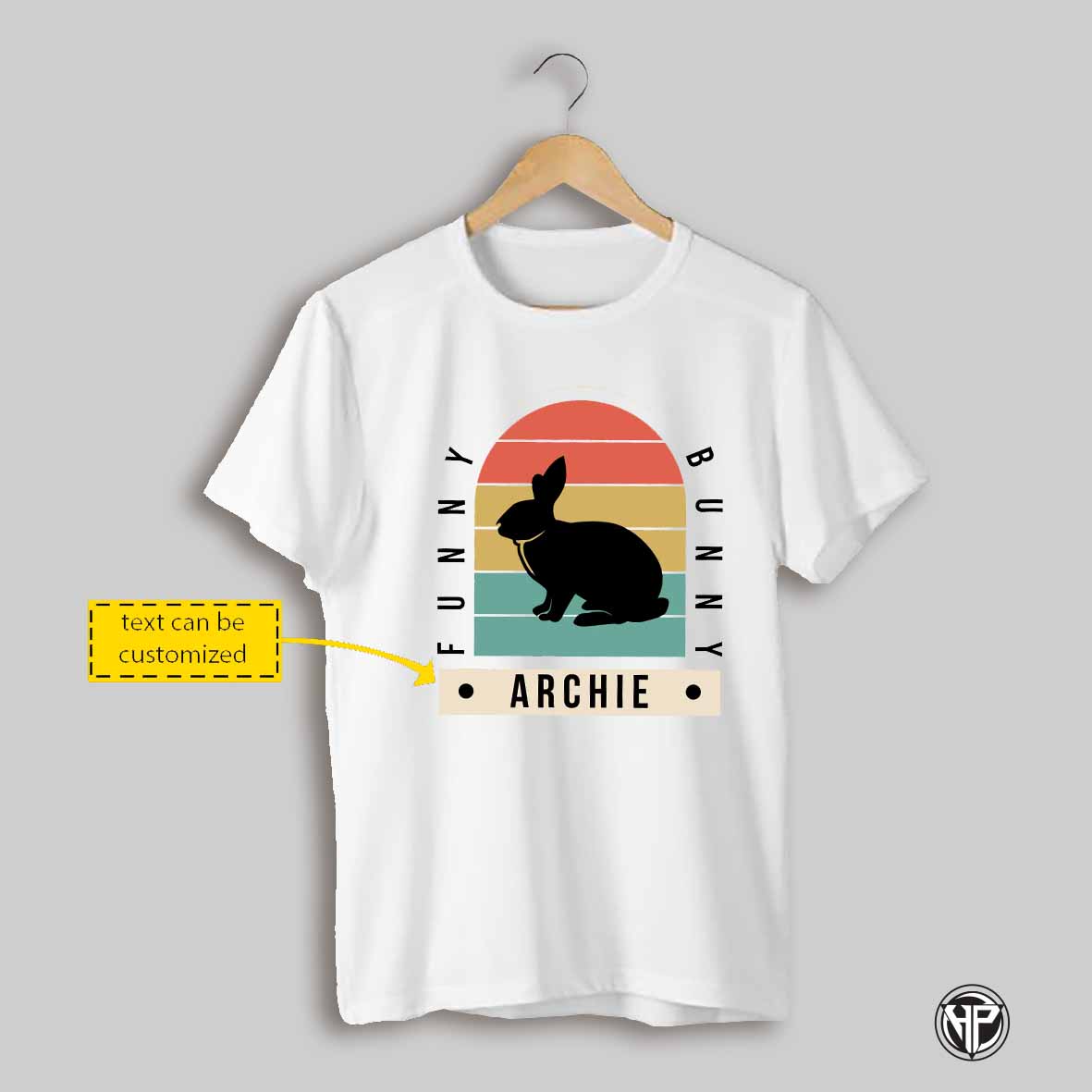 Funny Bunny Personalised Easter T Shirt