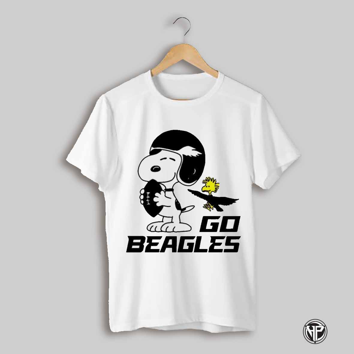 Go Beagles Helmet Snoopy And Woodstock Philadelphia Eagles Philly T Shirt