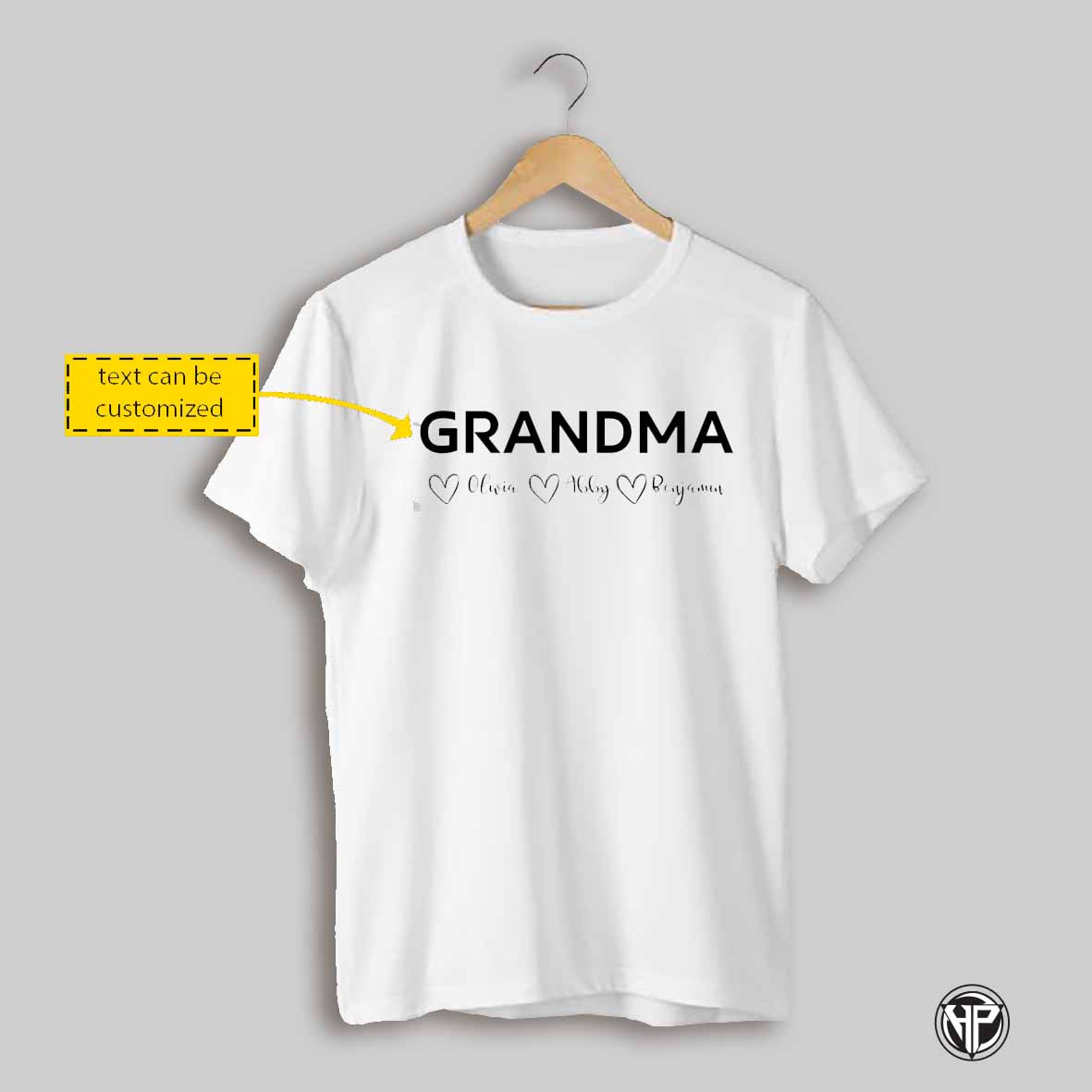 Grandma Shirt With Grandkids Names On Chest Custom T Shirt