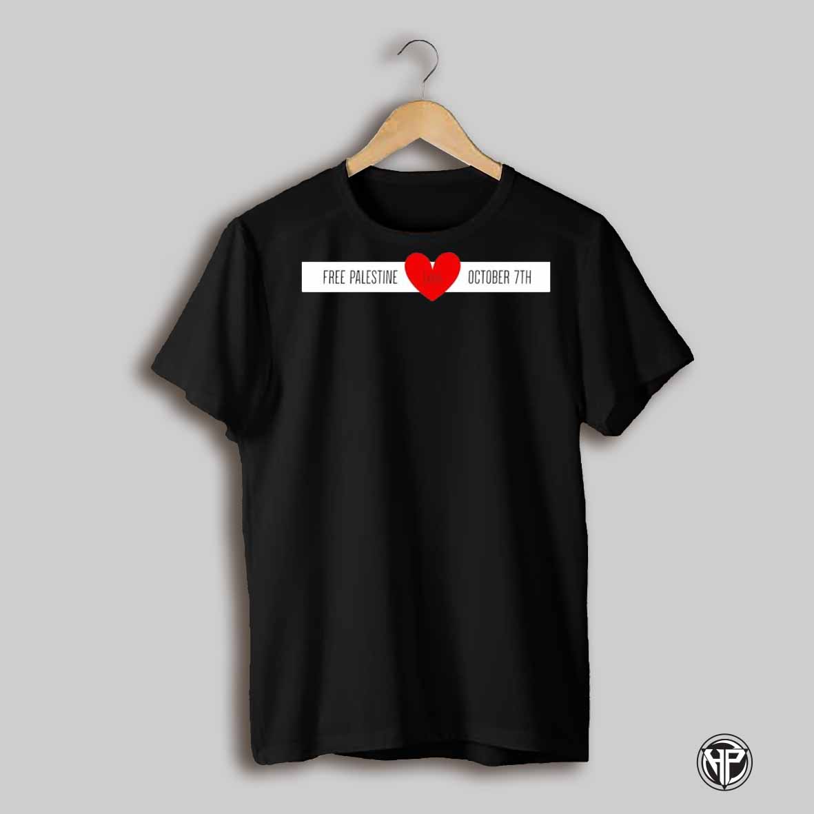 Heart Free Palestine Love October 7th Shirt