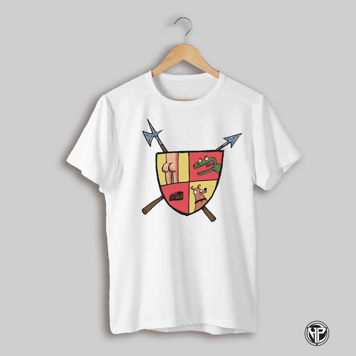 Heraldic Butt Dinosaur Dog Shoe Shirt