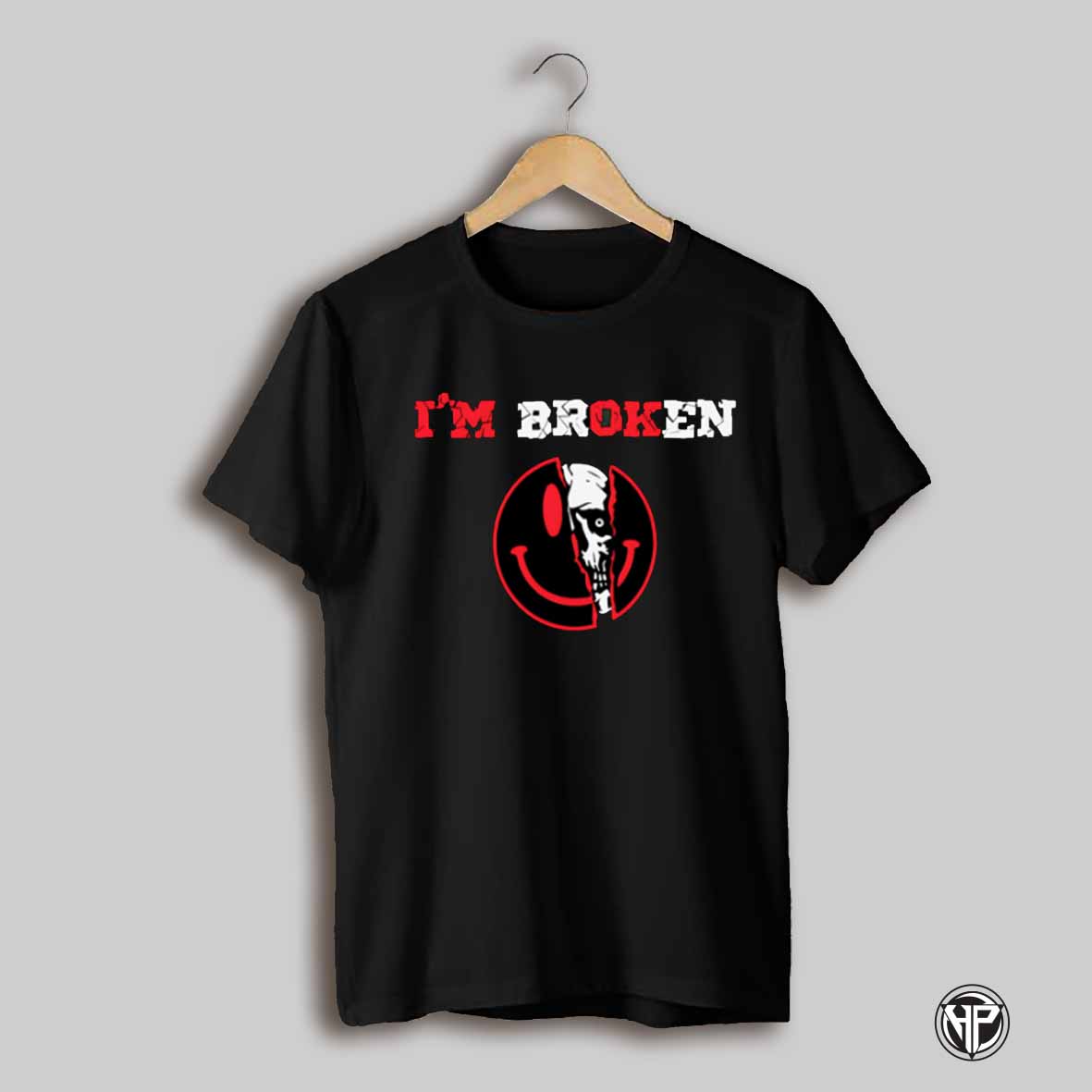 Im Broken Skull In Smiley Fusion Shirt