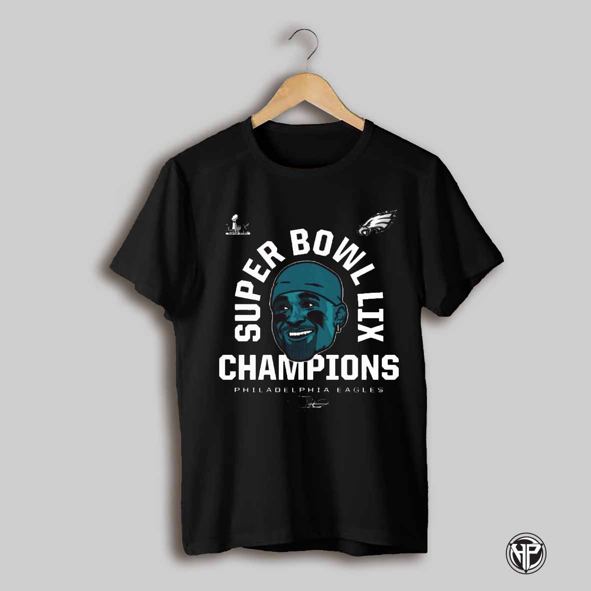 Jalen Hurts Philadelphia Eagles Nfl Super Bowl Lix Champions Signature T Shirt
