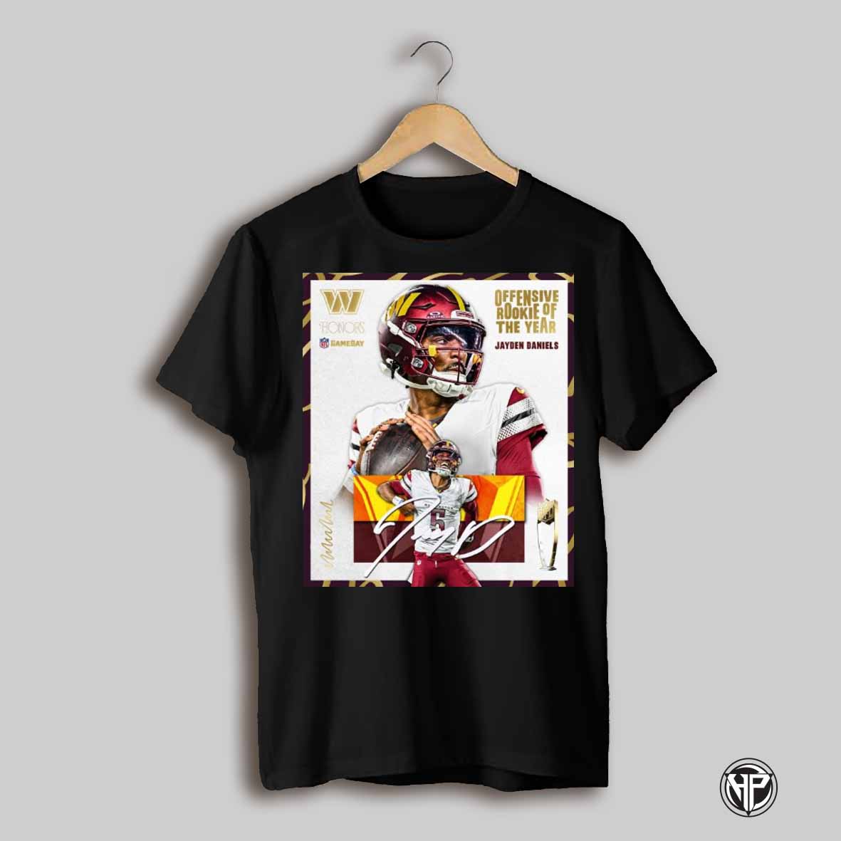 Jayden Daniels Washington Commanders 2024 Nfl Honors Gameday Offensive Rookie Of The Year Signature Poster T Shirt