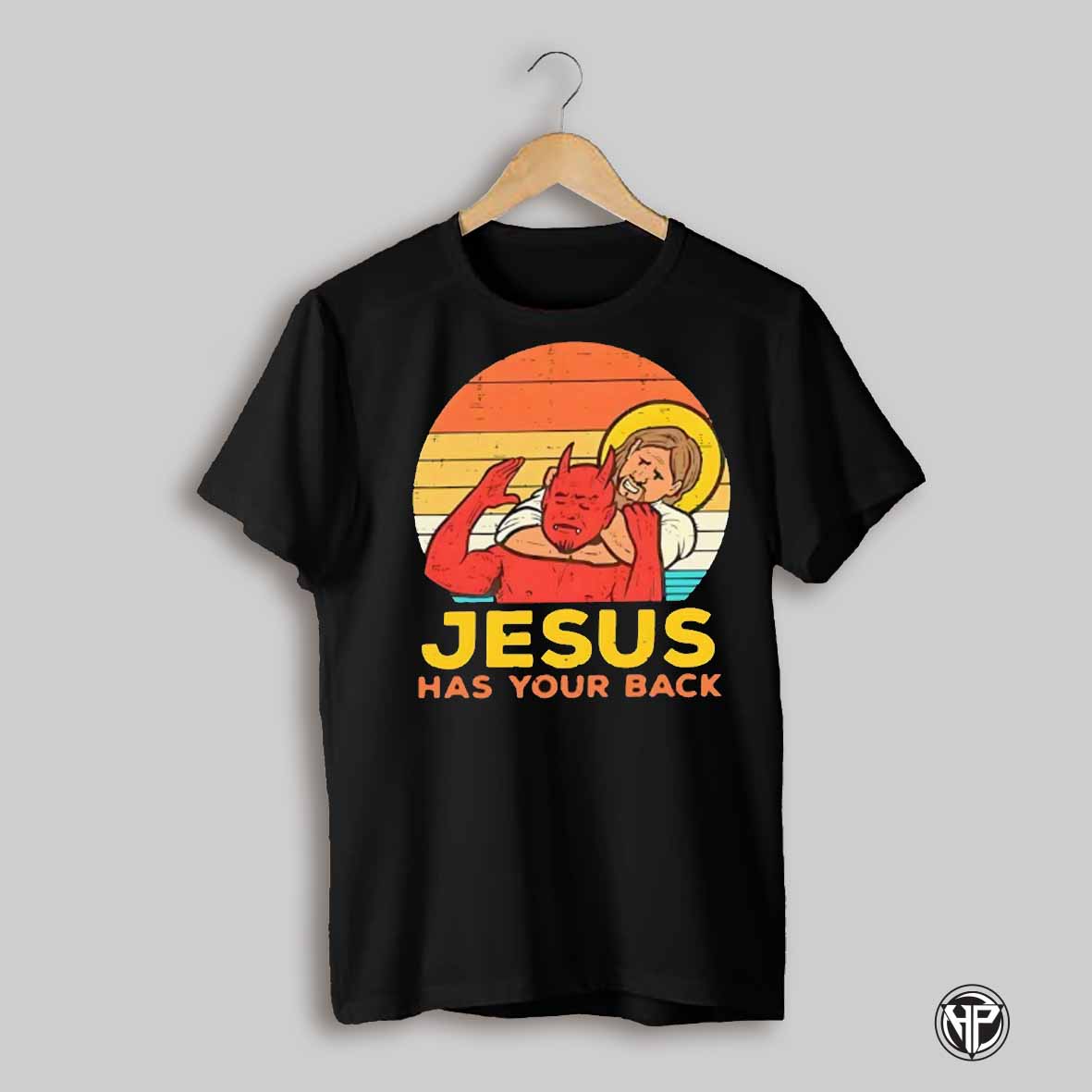 Jesus Has Your Back Retro Shirt