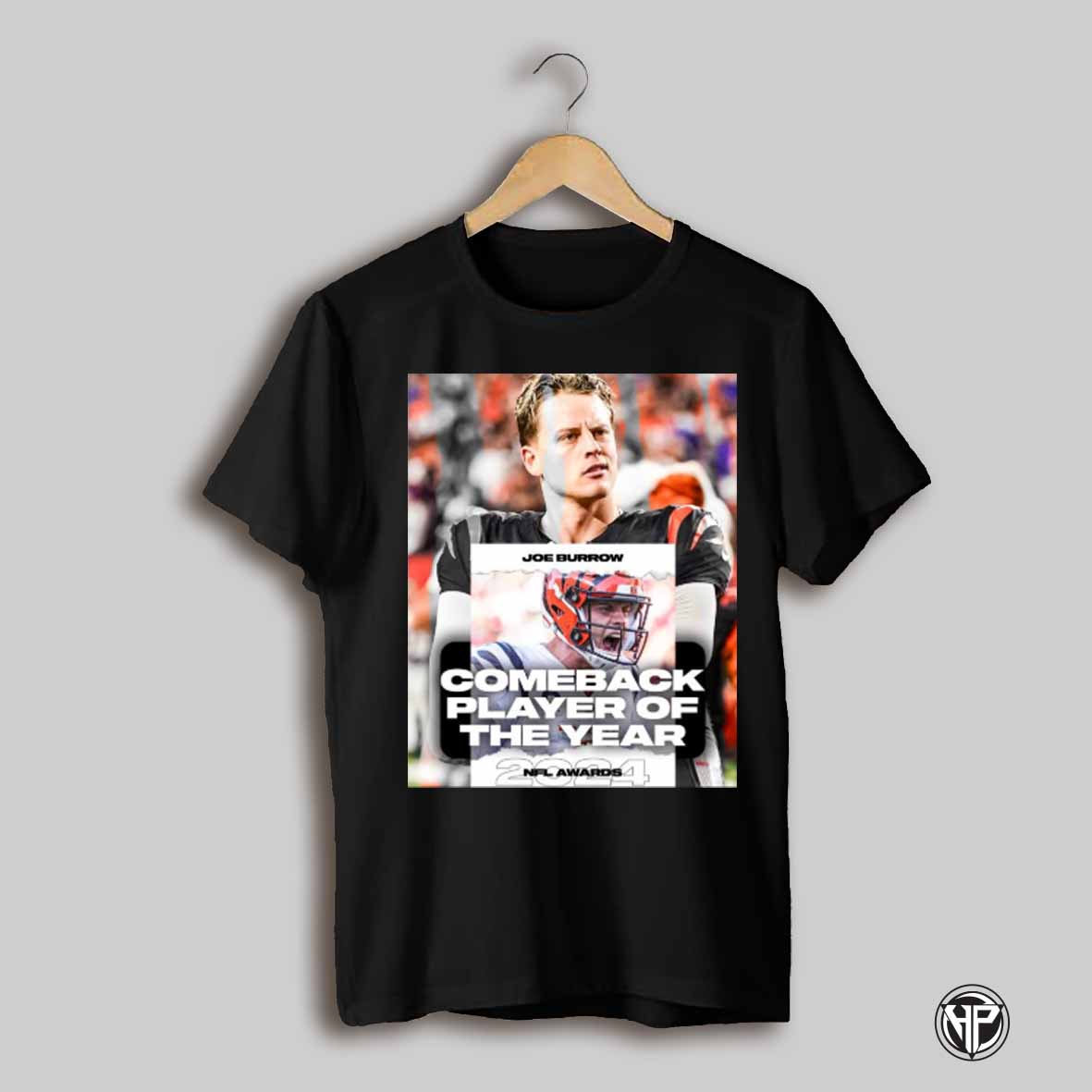 Joe Burrow Cincinnati Bengals 2024 Nfl Awards Comeback Player Of The Year Espn Poster T Shirt