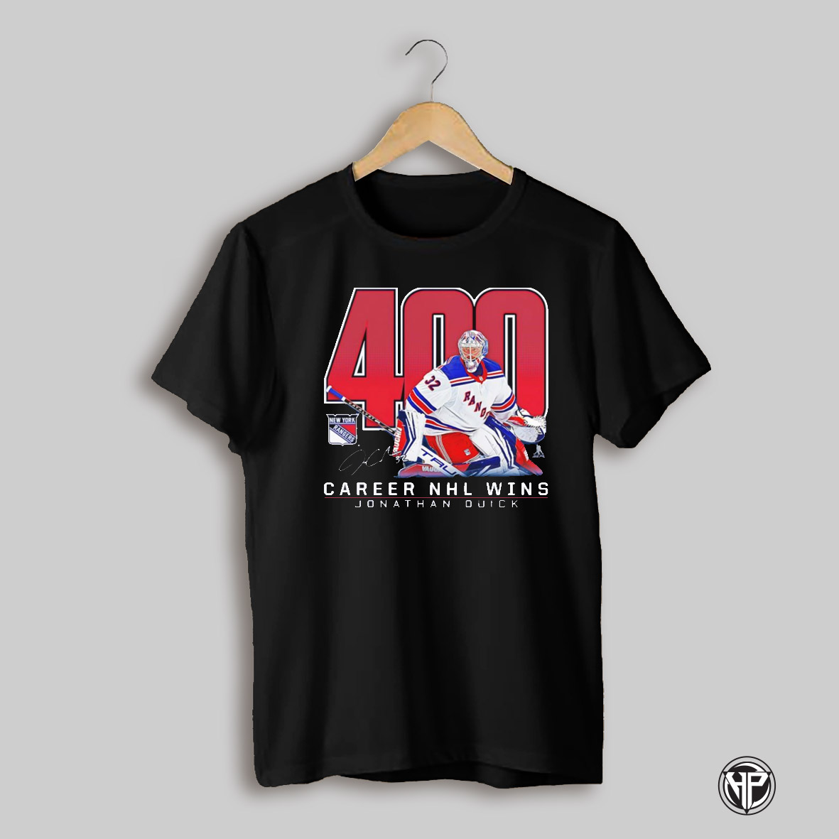 Jonathan Quick New York Rangers 400 Career Wins Shirt