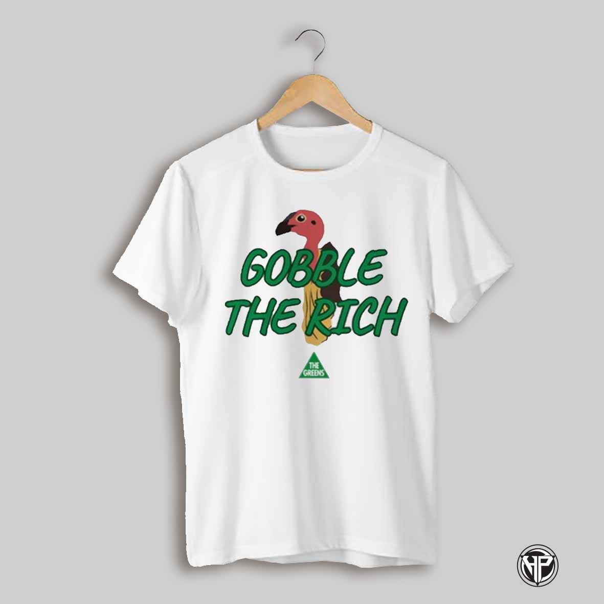 Larissa Waters Gobble The Rich The Green T Shirt