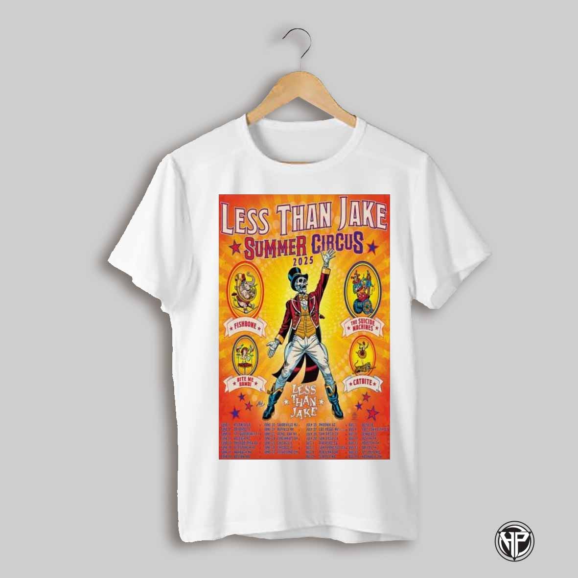 Less Than Jake Summer Circus 2025 Tour Poster Circus T Shirt