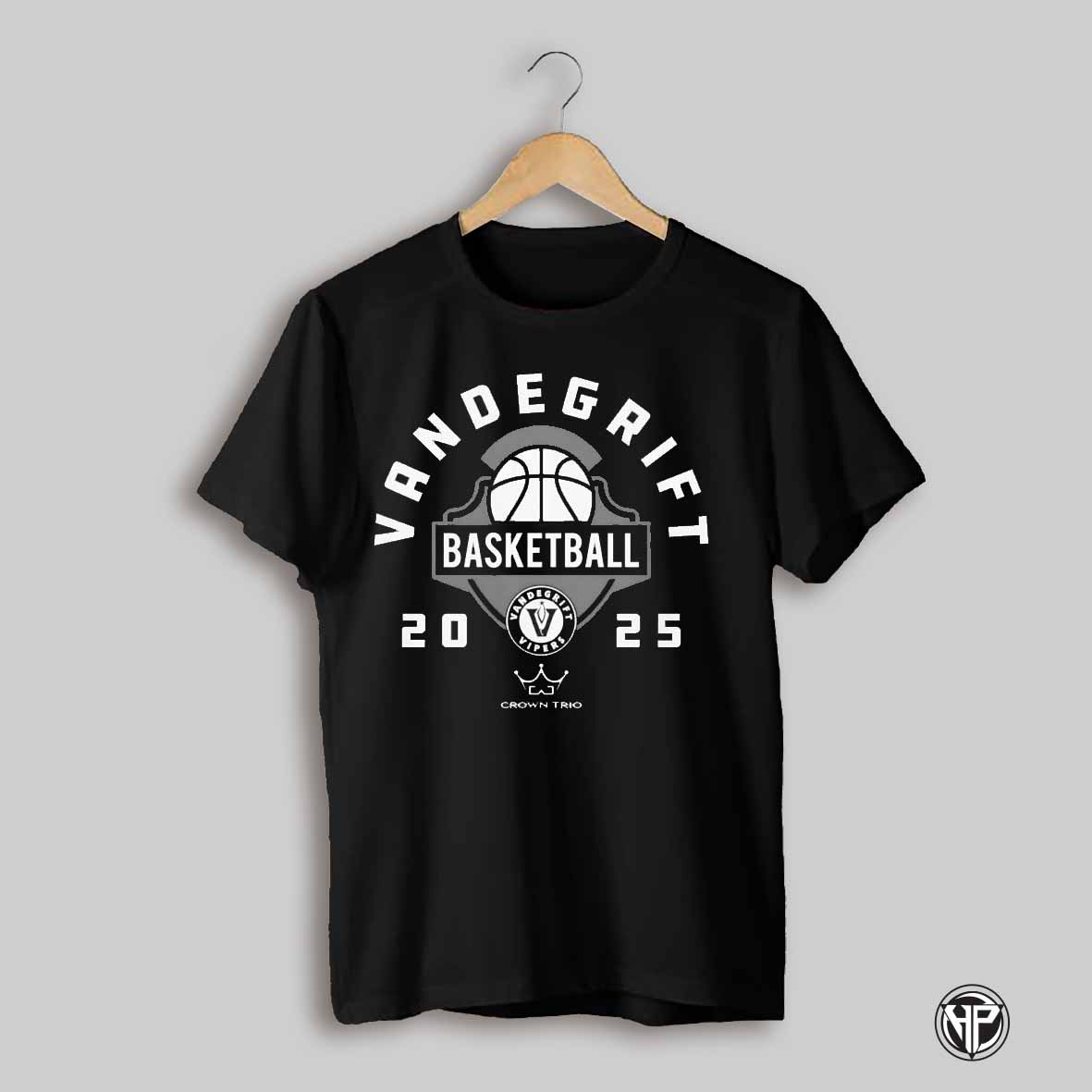 Logo Crown Trio Vandegrift High School Basketball 2025 Shirt