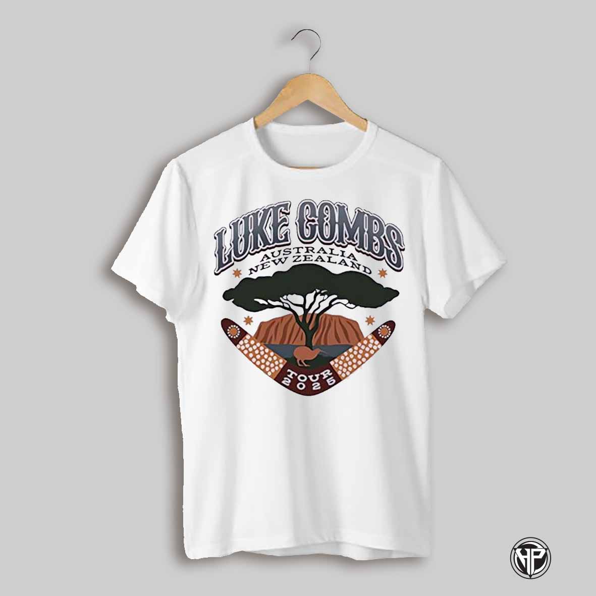 Luke Combs Australia And New Zealand Tour 2025 Boomerang Shirt