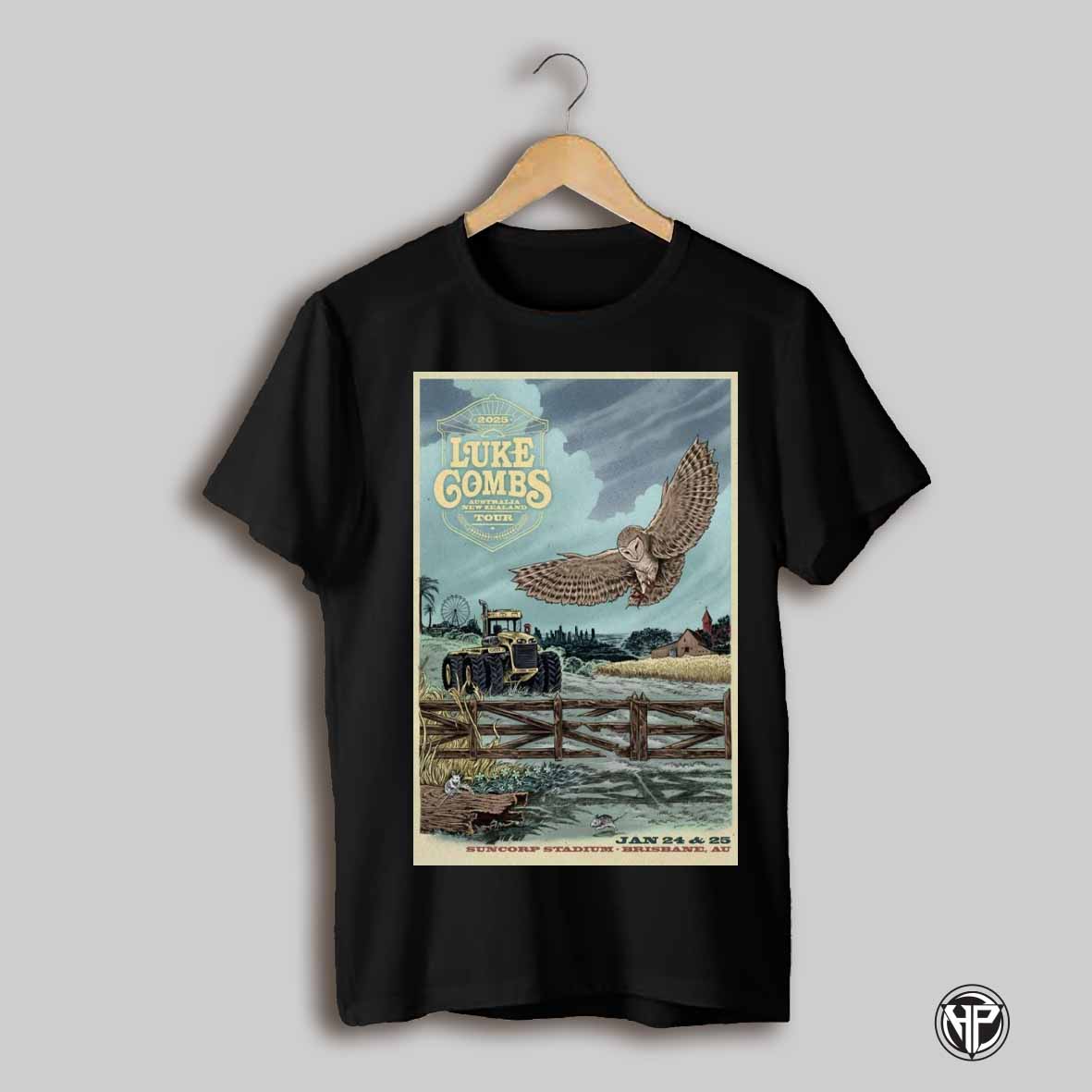 Luke Combs Jan 24 25 2025 Australia New Zealand Tour Poster Shirt